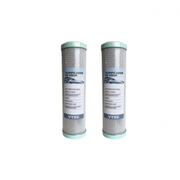 Repuesto Filtro Purificador De Agua Carbon Activo Pack X2
